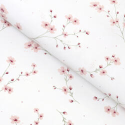 Goldea pamutvászon - cseresznyevirágok 160 cm