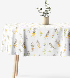 Goldea húsvéti ovális teflonos terítő - barka mintás 140 x 180 cm