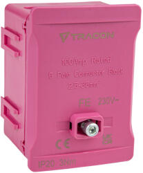Tracon 2x35mm2 / 3x35mm2, 690VAC, 100A FSK35R Fővezetéki sorozatkapocs, plombálható, rózsaszín 5997374129251
