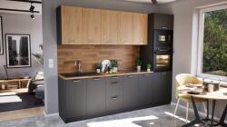  Anna konyhabútor SZD 262/72 cm csíkos tölgy - antracit