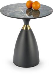  MORENA dohányzóasztal, zöld márvány / fekete / arany (HR)