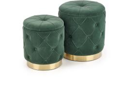  POLLY két darabos puff szett, szín: sötétzöld (HR)