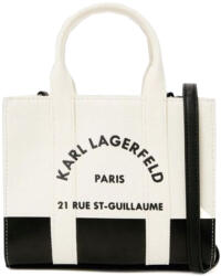 KARL LAGERFELD Geantă mică K/Rsg Square Mn Tote Col. Blk A3W50027 101 white/black (A3W50027 101 white/black)