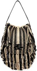 KARL LAGERFELD Geantă K/Autograph Patch Shb Fringe B2W30044 998 black/white (B2W30044 998 black/white)
