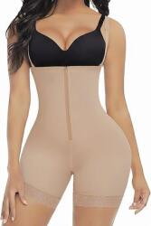 FeelinGirl Body Modelator Complet cu Fermoar, FeelinGirl , Control Total Abdomen, Talie si Spate, Bej (Nude), Marime 5XL
