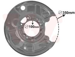 VAN WEZEL Ochranný plech proti rozstreku, Brzdový kotúč VAN WEZEL 3032374 (3032374)