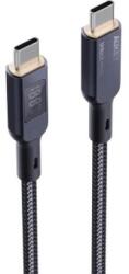 AUKEY Cablu alimentare si date Aukey, USB Type-C la USB Type-C, 1.8m, 480 Mbps, 100W, braided, negru, -689323785353 (LLTSN1041219)