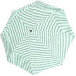 Doppler Umbrelă pliantă Magic Fiber, în dungi, alb-mentă (7441465SD02)
