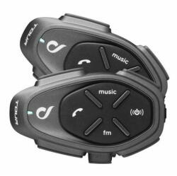 Interphone Casti Interfon TOUR HD pentru motocicleta, 1500 m, 2 buc, Negru (TOUR HD)