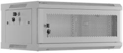 Lanberg rack cabinet 19" wall-mount 4U/600x450 with perforated door grey (flat pack) (WF01-6404-23S) - TechnoGear