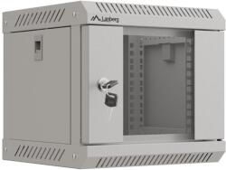 Lanberg rack cabinet 10" wall-mount 4U/300x300 (flat pack) with glass door grey (WF11-3304-10S) - TechnoGear