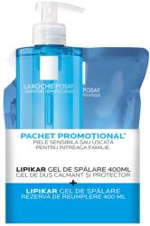 La Roche-Posay Pachet Gel de dus calmant si protector Lipikar, 400 ml + Rezerva, 400 ml, La Roche-Posay