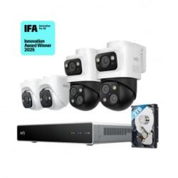 Anker eufy NVR biztonsági rendszer S4 (8 csatornás NVR, 2 PoE Bullet-PTZ kamerával és 2 PoE Turret kamerával) (E8E00325) (E8E00325)