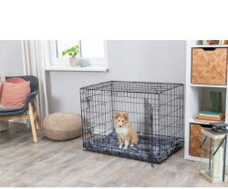 TRIXIE Home Cușcă "L" - cușcă de interior (galvanizat metal, negru) câini pentru (109x79x71 cm)