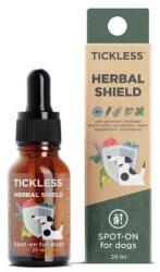 Tickless Herbal Shield Spot-on 100% natural ulei esențial amestec pentru câini 20 ml