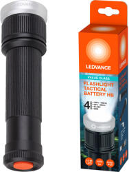 OSRAM LED taktikai zseblámpa 15W 1400 lm IP65 elemmel működő 6xAAA ZOOM LEDVANCE kézi lámpa (4099854175848)