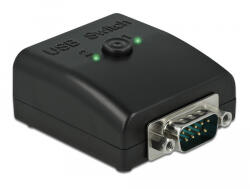 Delock RS-232 váltó és megosztó 1 db. soros DB9 2 db. Kétirányú B-típusú USB 2.0 (87756) (87756)