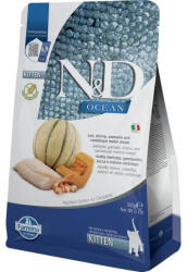 N&D Ocean Kitten cod, shrimp & melon (tőkehal, garnéla, sütőtök & sárgadinnye) 1, 5kg - vetpluspatika