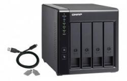 Qnap 4-Bay QNAP TR-004 - 2.5/3.5 Zoll - Serial ATA II - 0, 1, 5, 10, JBOD - 3.2 Gen 1 (3.1 Gen 1) - USB Typ-C Gehäuse
