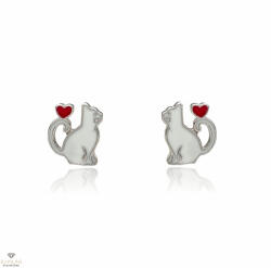 Újvilág Kollekció Ezüst gyerek cica fülbevaló - 02107-329