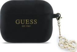 Guess Husă Guess 4G Charm din silicon pentru AirPods Pro 3 negru (GUAP3LECG4K)