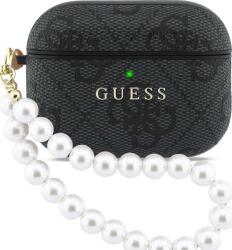 Guess Husă Guess PU 4G Classic Logo Pearl Strap pentru AirPods Pro 3 negru (GUAP3P4E4PSK)