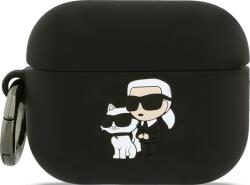 Karl Lagerfeld Husă din silicon Karl Lagerfeld 3D Logo NFT Karl and Choupette pentru AirPods Pro 3 negru (KLAP3RUNKC)