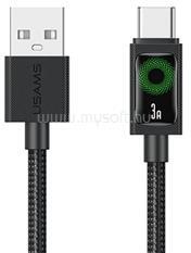 USAMS U92 adatkábel USB - Type-C, 120cm, FEKETE (SJ772USB01) (SJ772USB01)