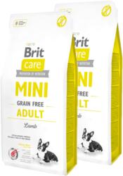 Brit Care Mini Grain Free Adult cu miel 2x2kg