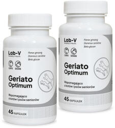 Lab-v Geriato Optimum - Suport pentru sănătatea câinilor și pisicilor în vârstă 2x45 capsule