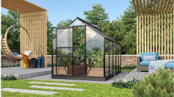 Vitavia üvegház VITAVIA VENUS 6200 tiszta üveg 3 mm fekete színű LG3540 (LG3540)