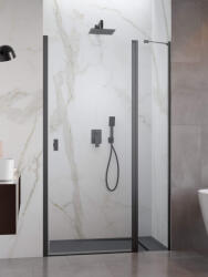 Radaway Nes Brushed GunMetal DWJ II szálcsiszolt fegyvermetál zuhanyajtó 90 átlátszó jobbos