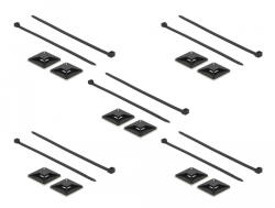 Delock Kábelkötegelő talp 40 x 40 mm, kábelkötegelővel, melynek hossza 250 mm x szélessége 7, 2 mm fe (18675) (18675) - flylite