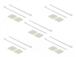Delock Kábelkötegelő talp 40 x 40 mm, kábelkötegelővel, melynek hossza 250 mm x szélessége 7, 2 mm fe (18679) (18679) - flylite