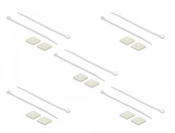 Delock Kábelkötegelő talp 25 x 25 mm, kábelkötegelővel, melynek hossza 150 mm x szélessége 3, 6 mm fe (18677) (18677) - flylite