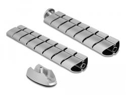 Delock Ezüst színű, állítható magasságú asztali kábelcsatorna 740 x 75 mm (20796) (20796) - flylite