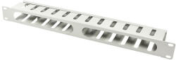 Logilink 19"-os kábelcsatorna/rendező, fedett, 1U, szürke (ORCC01G)