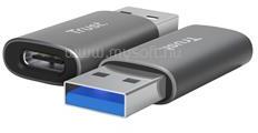 Trust Átalakító - Calyx (szürke, aluminium, USB-A apa / USB-C anya) (TRUST_25573) (TRUST_25573)