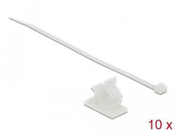 Delock Fehér, 37 x 18 mm-es kábelfogó H 300 x Sz 4, 8 mm - kábellel (18879) (18879) - flylite