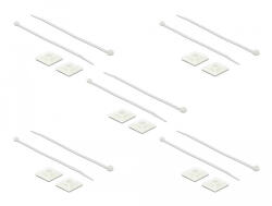 Delock Kábelkötegelő talp 25 x 25 mm, kábelkötegelővel, melynek hossza 300 mm x szélessége 4, 8 mm fe (18834) (18834) - flylite