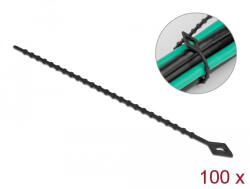 Delock Újrahasználható kötöző Hx 150 x Sz 2, 4 mm 100 db. Fekete (19568) - flylite