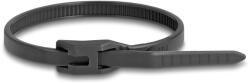 Delock Kábelkötegelő lapos fejrésszel hossza 110 mm szélessége 2, 5 mm, 100 db. Fekete (19465) (19465) - flylite