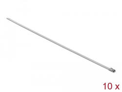 Delock Rozsdamentes acél kábelkötegelők, 500 x 4, 6 mm (H x Sz), 10 darab (18770) - flylite