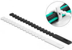 Delock Újrahasználható, flexibilis kábelkötő, 20 db. fekete / fehér (19002)