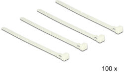 Delock Kioldható kábelkötegelők, fehér szín, 150 x 7, 2 mm (H x Sz), 100 darab (18638) (18638) - flylite