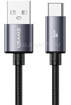 USAMS U91 adatkábel USB - Type-C, 100cm, SÖTÉTSZÜRKE (SJ767USB01) (SJ767USB01)