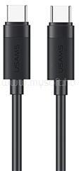 USAMS U94 adatkábel Type-C - Type-C, 100cm, FEKETE (SJ780USB01) (SJ780USB01)