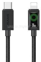 USAMS iPhone 14 Plus / 14 Pro Max / 14 Pro USAMS U92 adatkábel Type-C - lightning, 120cm, FEKETE (SJ774USB01) (SJ774USB01)