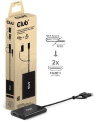 CLUB3D CSV-1475 USB C-típus 2x HDMI videó elosztó (CSV-1475)