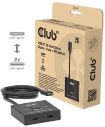 CLUB3D CSV-2511 USB C-típus 2x DisplayPort videó elosztó (CSV-2511)